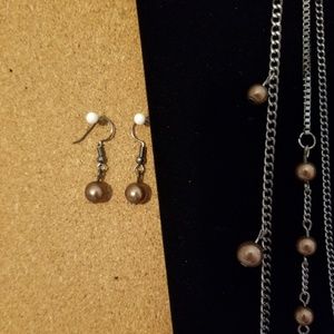 Set! Necklace and earrings.